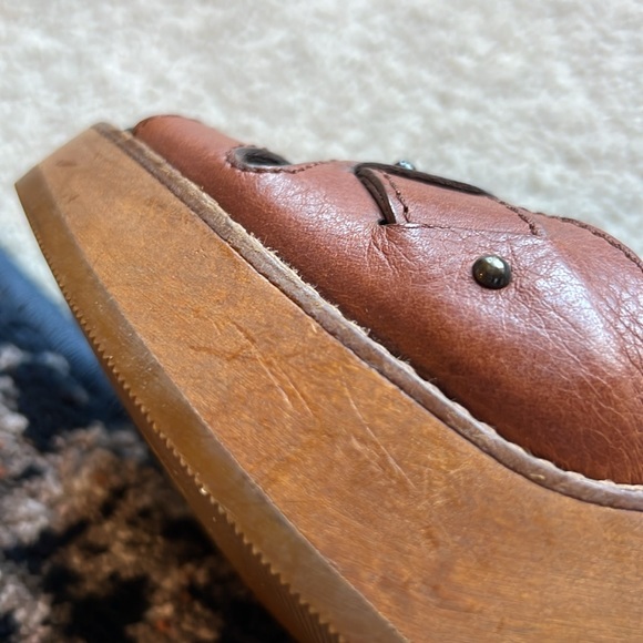 CHLOE Wooden Platform High Heel Cognac
Leather Criss Cross Sandal EU 38 - Picture 16 of 16